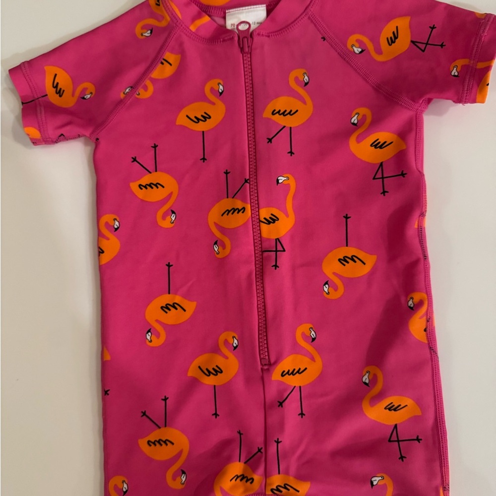 Hanna Andersson Kids Flamingo Swim Suit - Pink & Orange